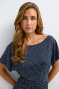 Soft slouchy loungewear top - Swan aop