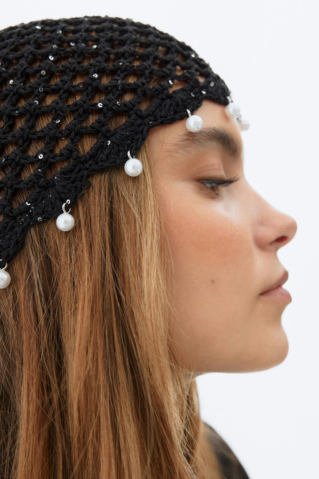 Crochet beanie - Noir
