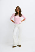 Y angel wings flare jeans - Bleu clair