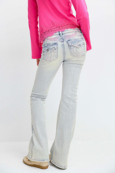 Y angel wings flare jeans