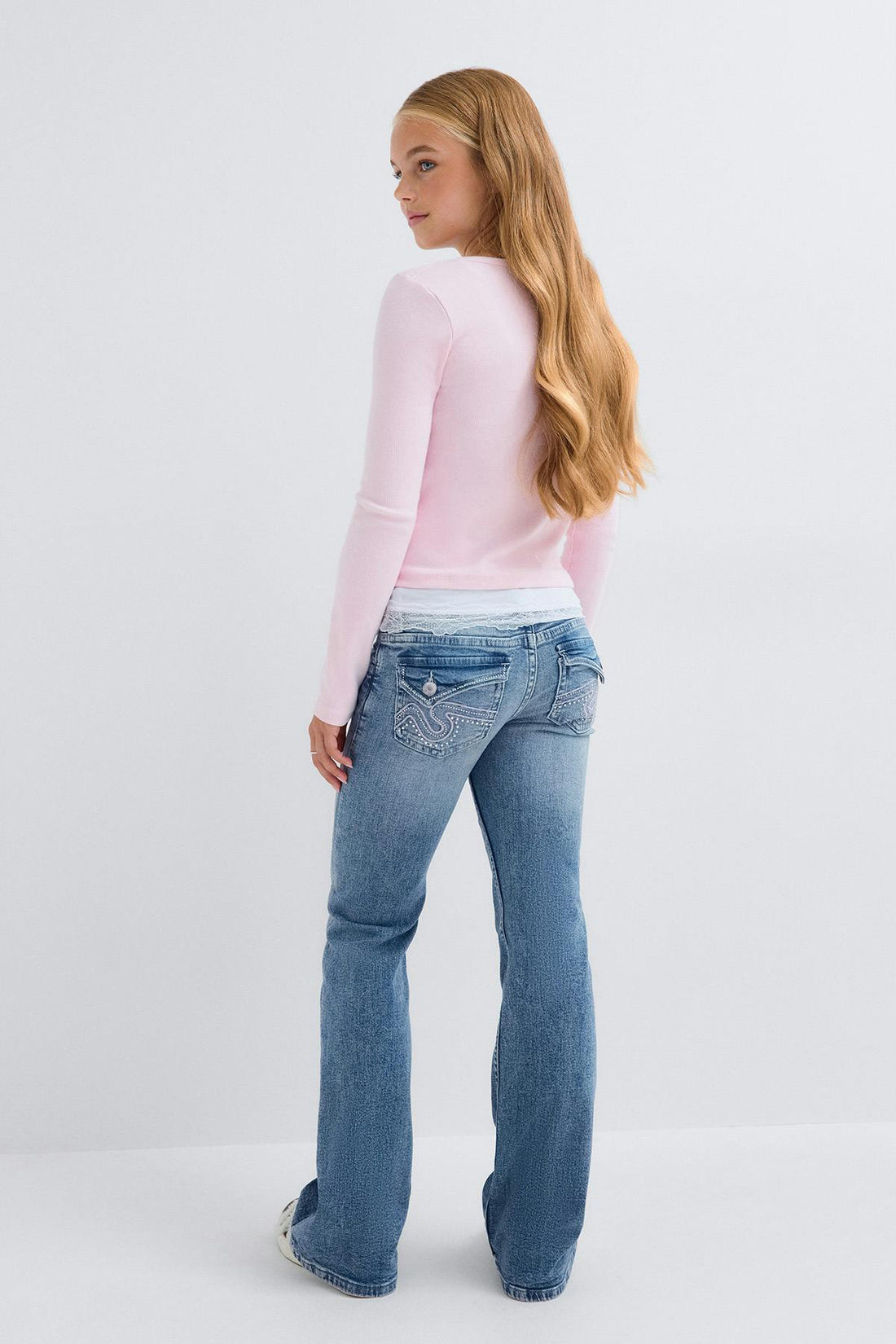 Y holy low flare jeans - Vintage blue