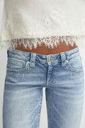 Y low rise flare jeans - Bleu clair