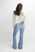 Y low rise flare jeans - Bleu clair