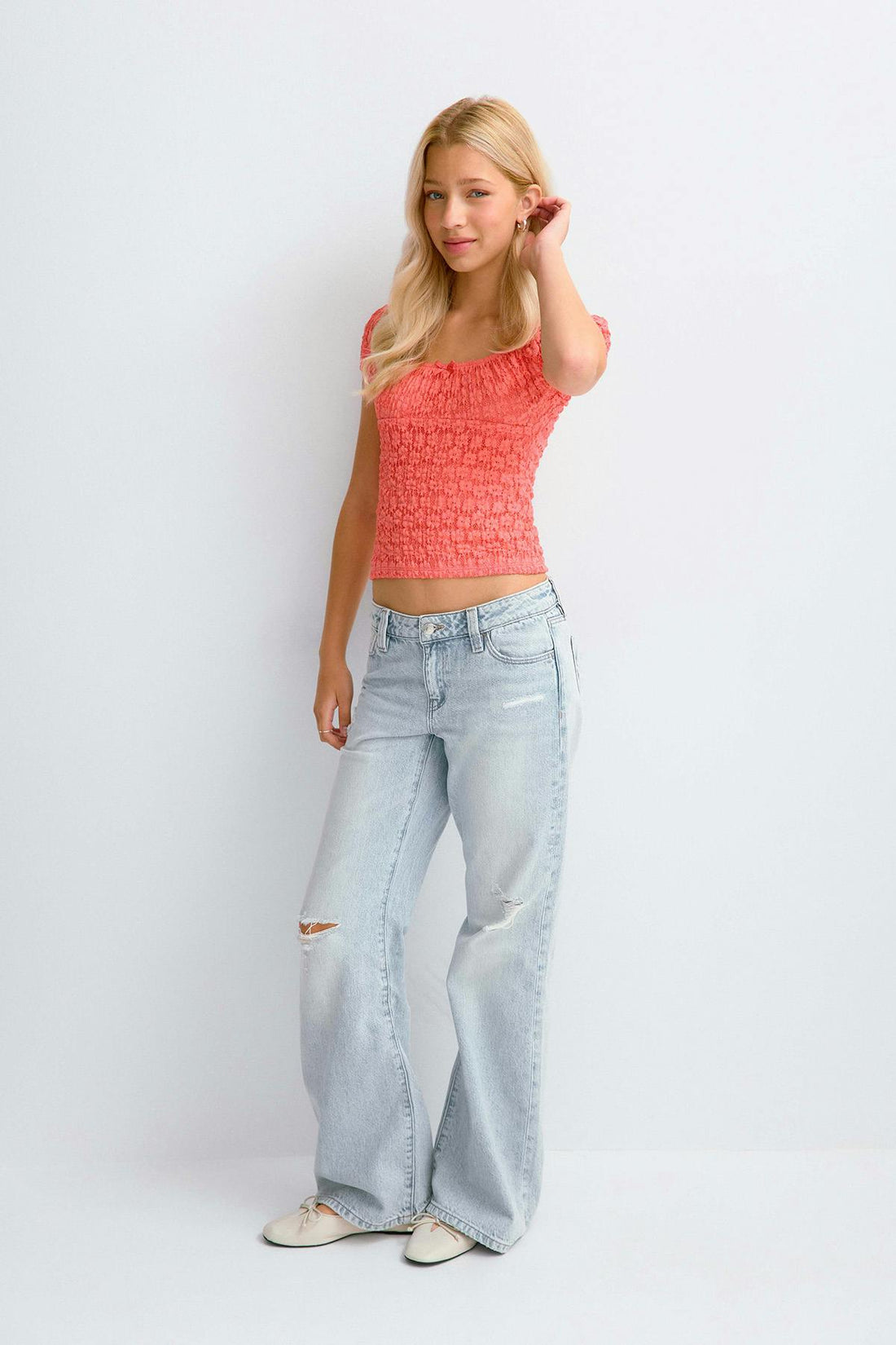 Y lucky loose bootcut jeans - Bleu clair