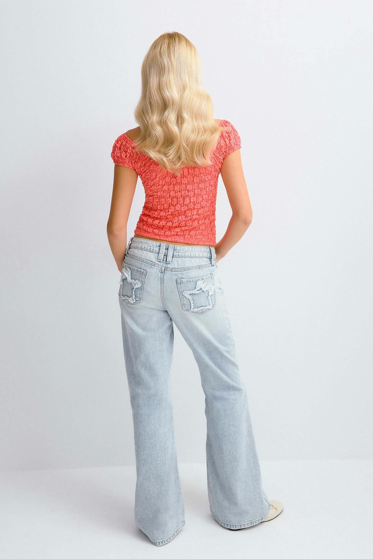 Y lucky loose bootcut jeans - Bleu clair