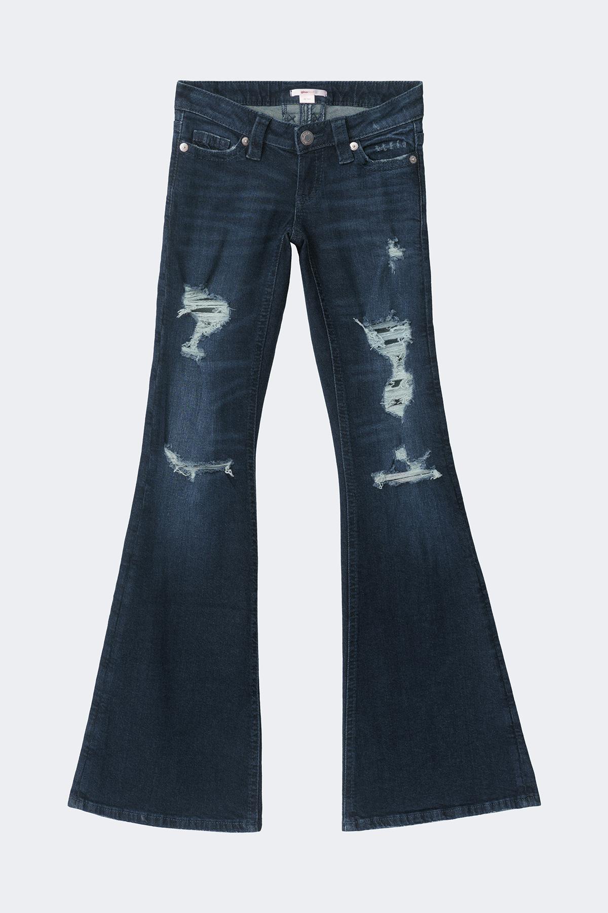 14+ low rise flare jeans - Noir