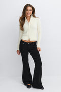 14+ low rise flare jeans - Super lt blue ripped