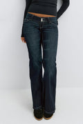 14+ hip hug ultra flare jeans - Bleu foncé