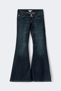 14+ hip hug ultra flare jeans - Bleu foncé