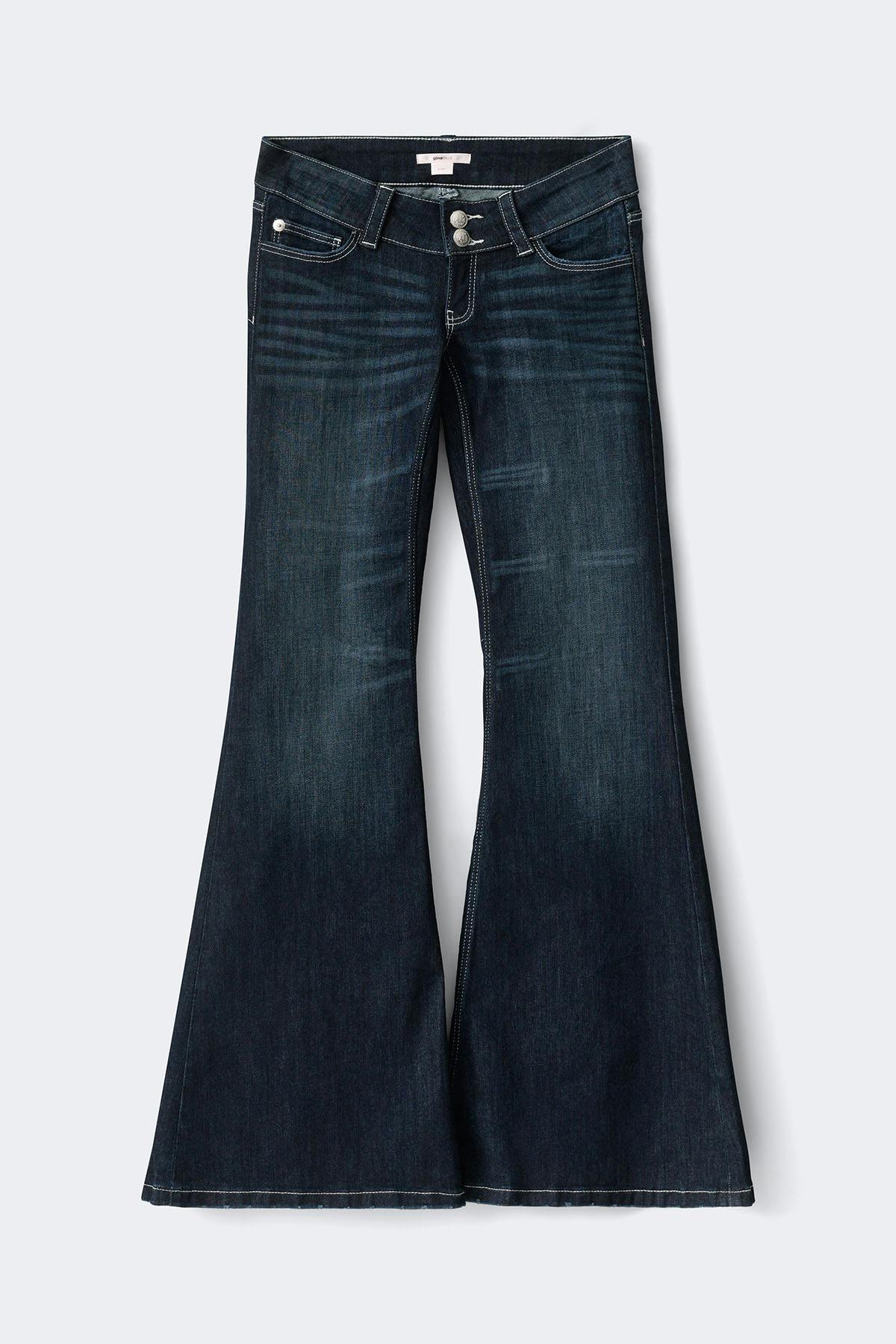 14+ hip hug ultra flare jeans - Bleu foncé