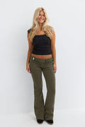 14+ pleated flare jeans - Vintage blue