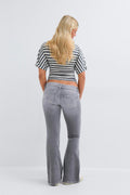 14+ pleated flare jeans - Camo