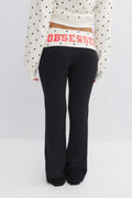 14+ low waist fold trousers - Black/print