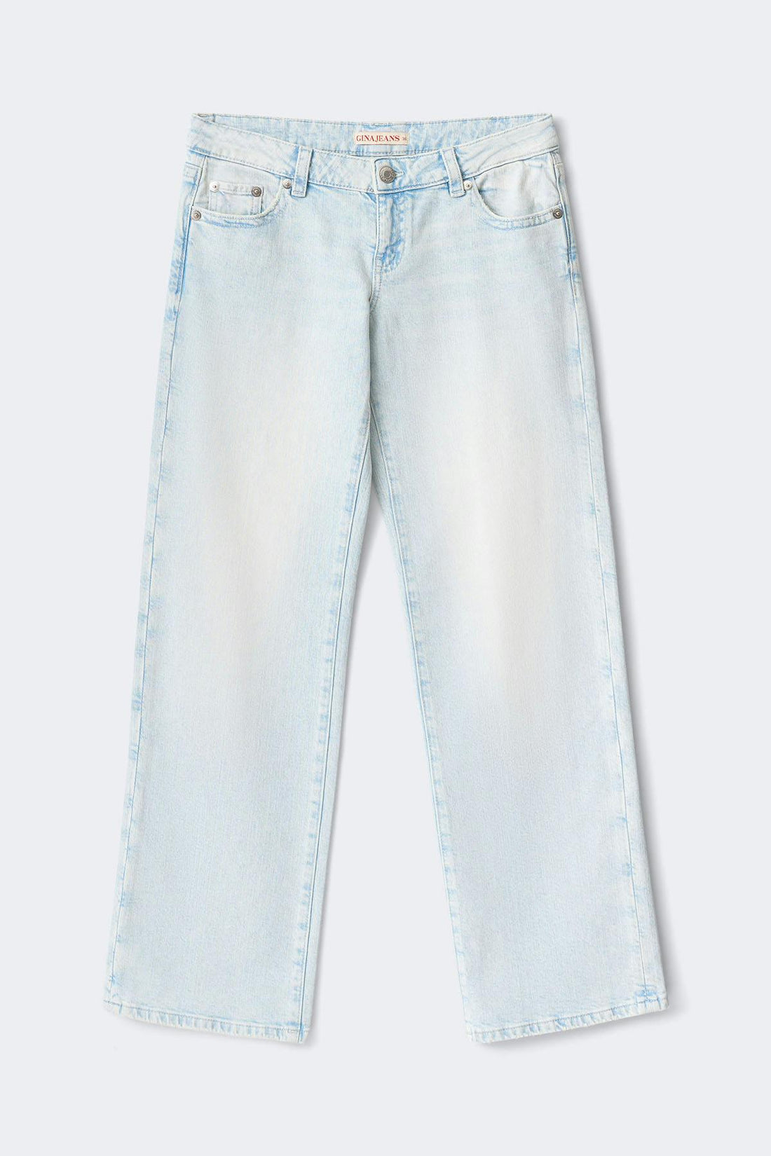 Rebel low wide petite jeans - Gris clair