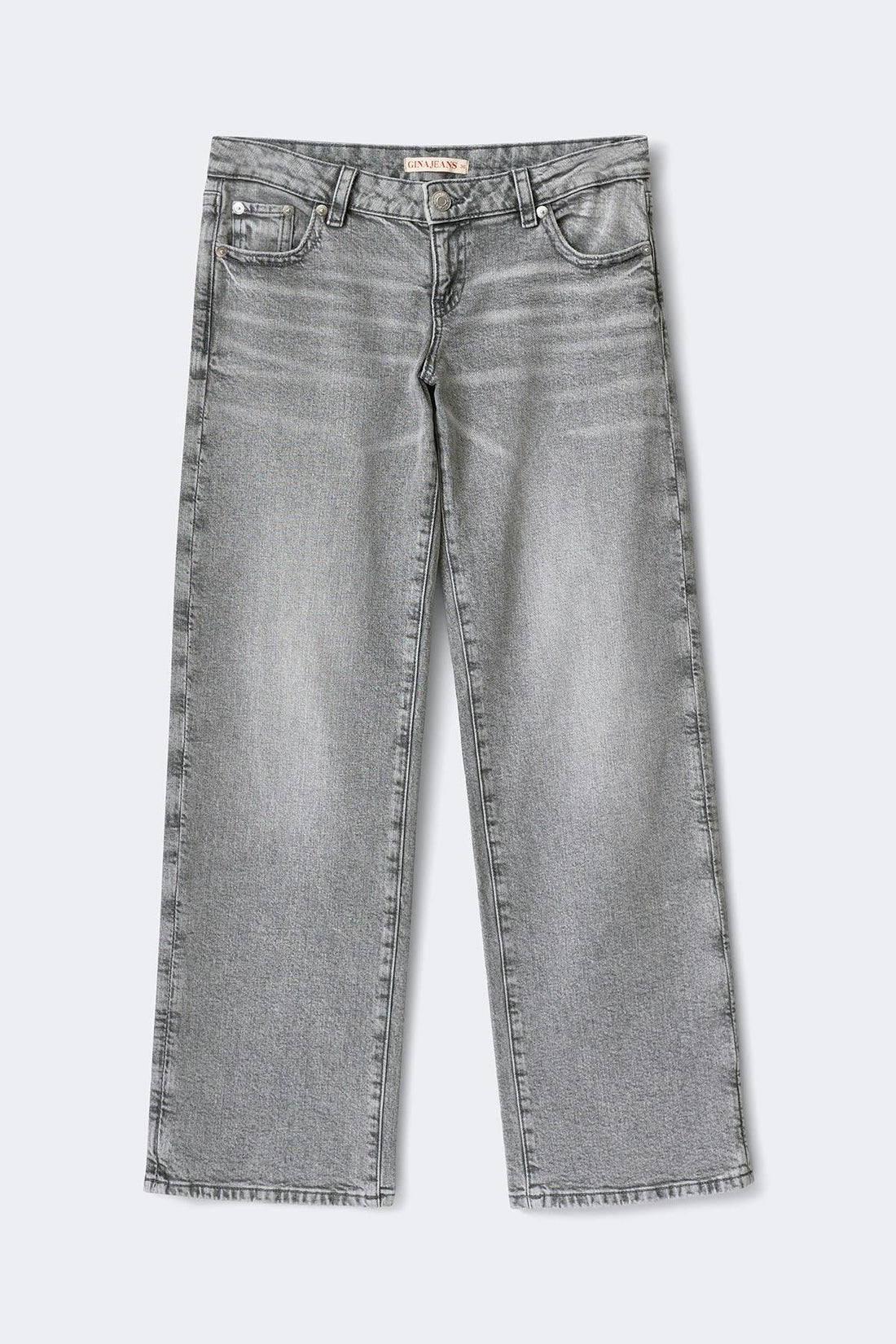 Rebel low wide petite jeans - Gris clair
