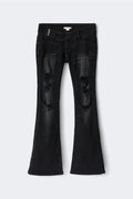14+ x-tra low pleated jeans - Noir