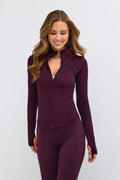 Zip yoga jacket - Marron foncé