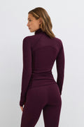 Zip yoga jacket - Marron foncé