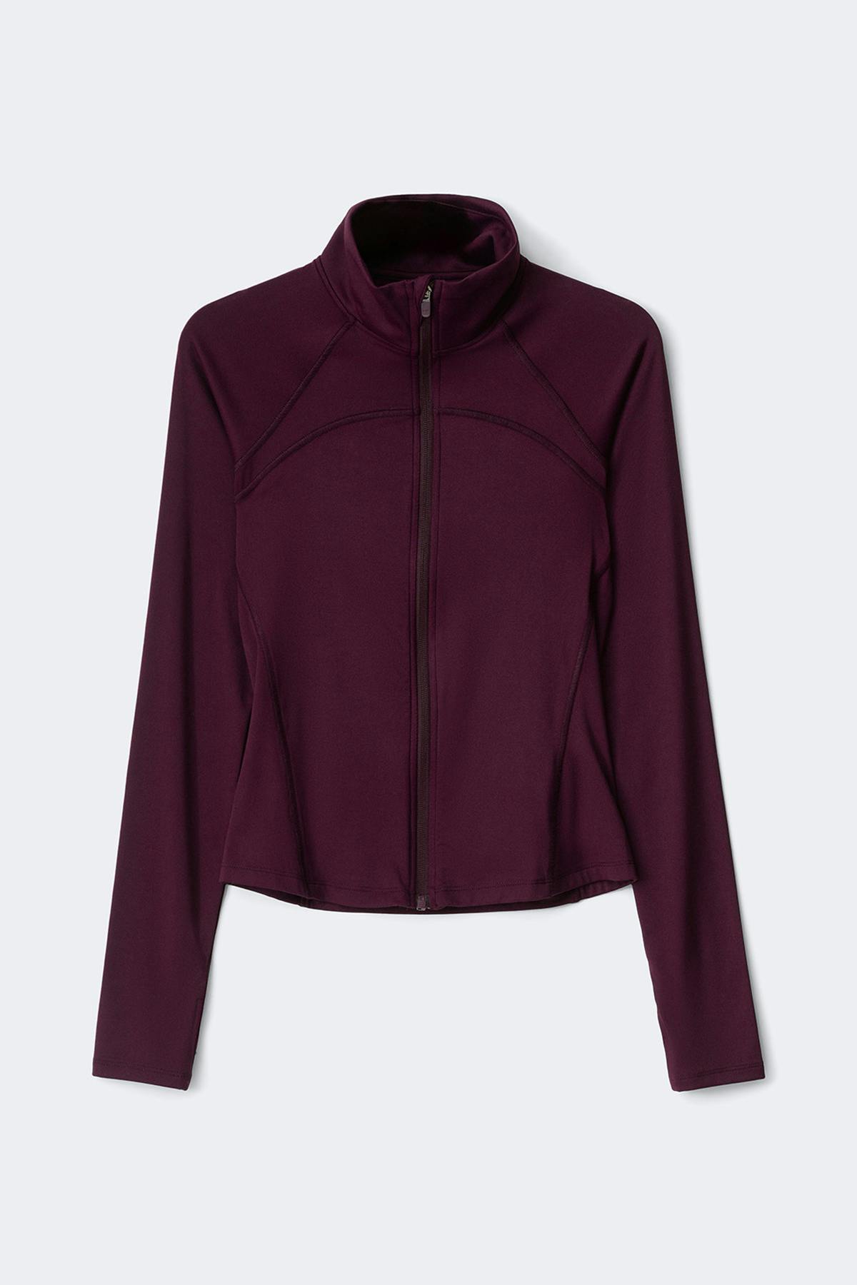 Zip yoga jacket - Marron foncé