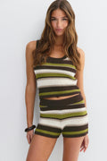 Multi stripe knitted shorts - Multi stripe