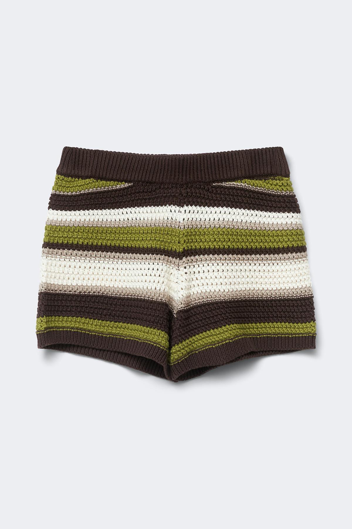 Multi stripe knitted shorts - Multi stripe