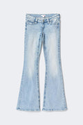 14+ angel wings flare jeans - Bleu clair