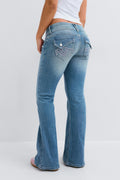 14+ holy low flare jeans - Vintage blue