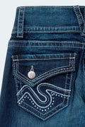 14+ holy low flare jeans - Bleu foncé