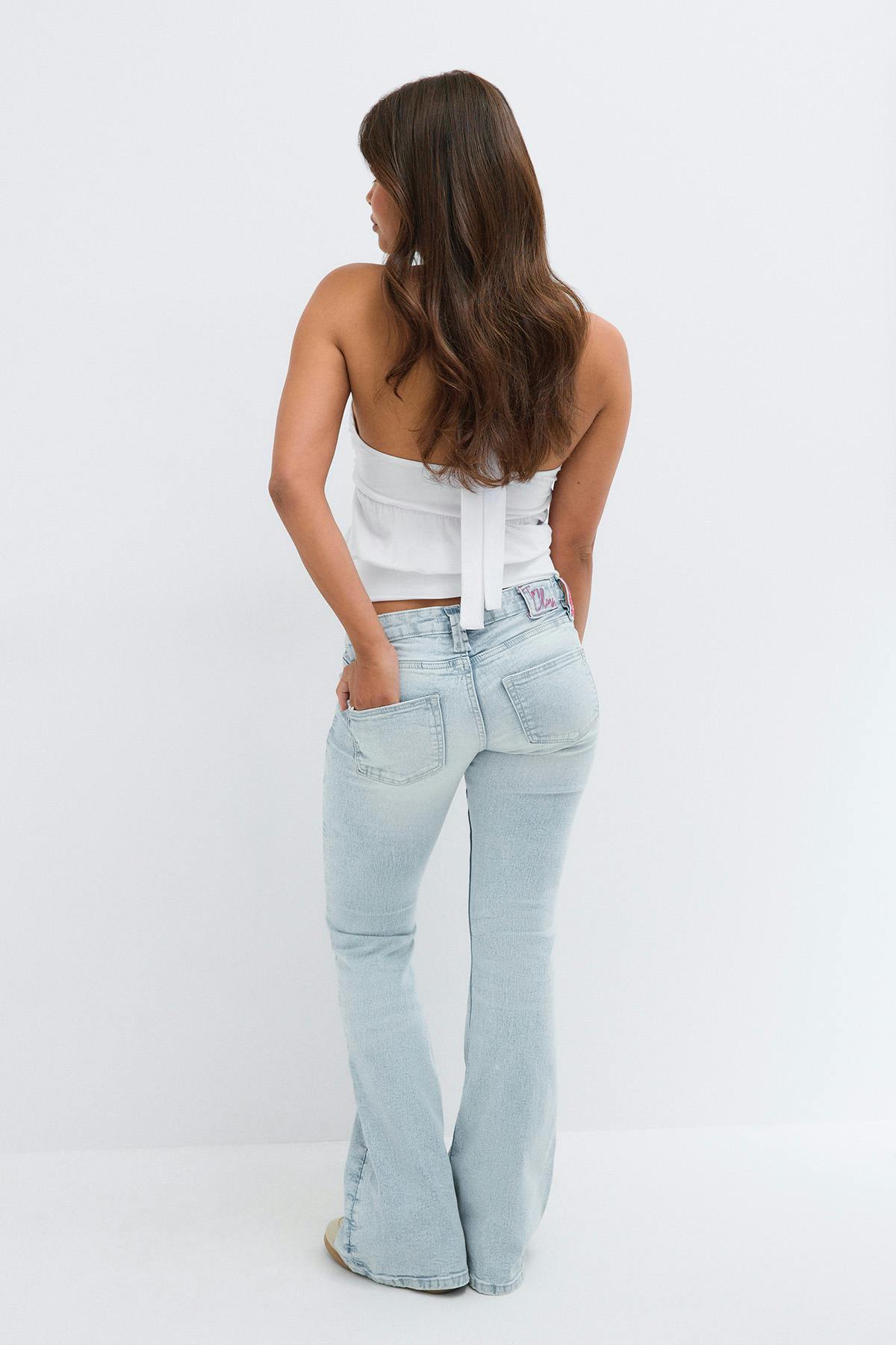 14+ too clean flare jeans - Bleu clair