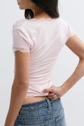 Lace detail top - Lotus
