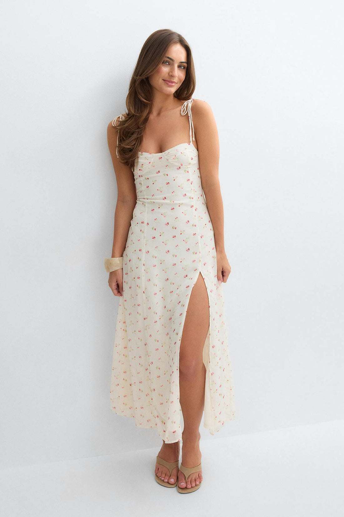 14+ tie dress - Ditsy aop