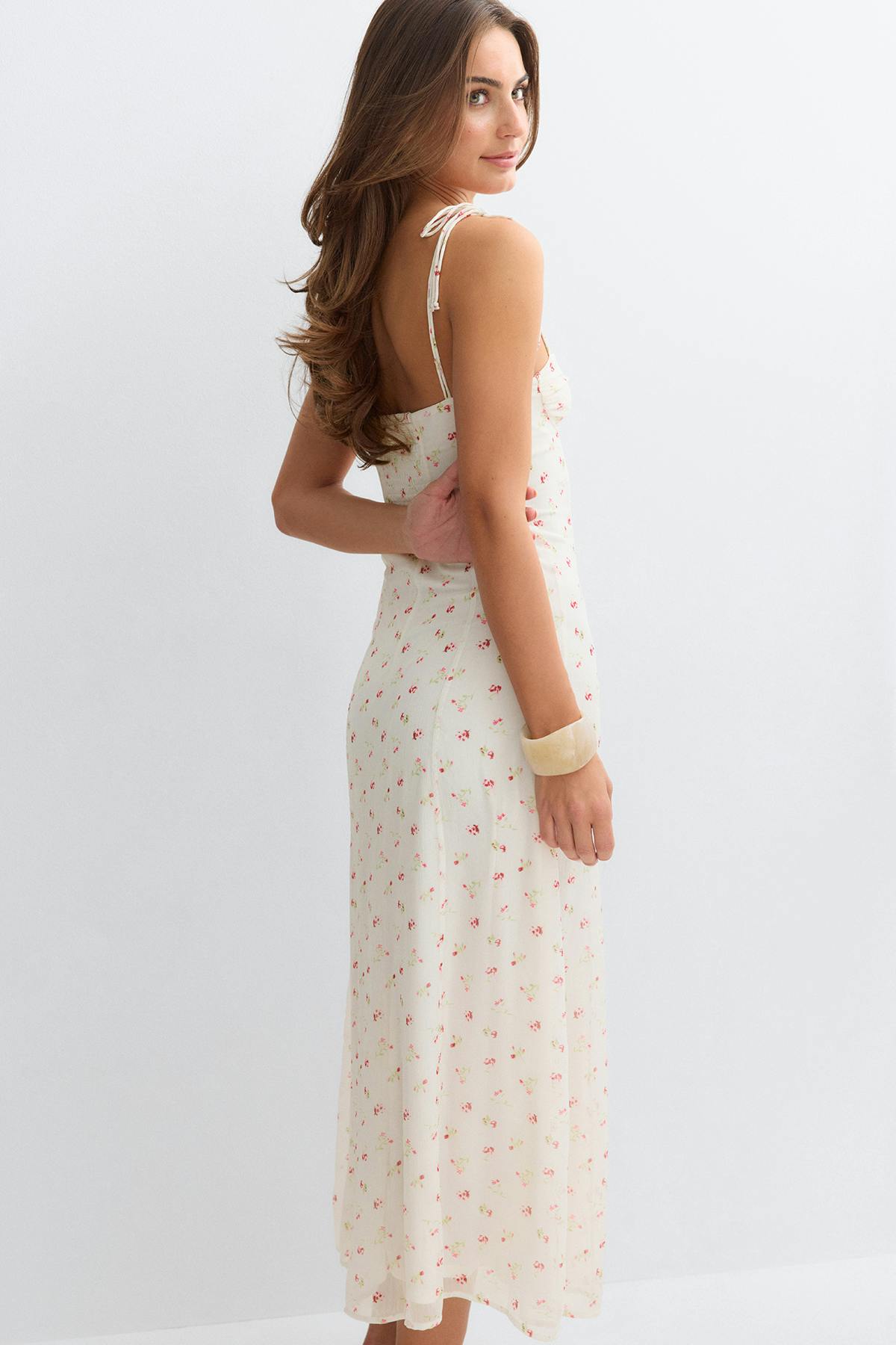 14+ tie dress - Ditsy aop