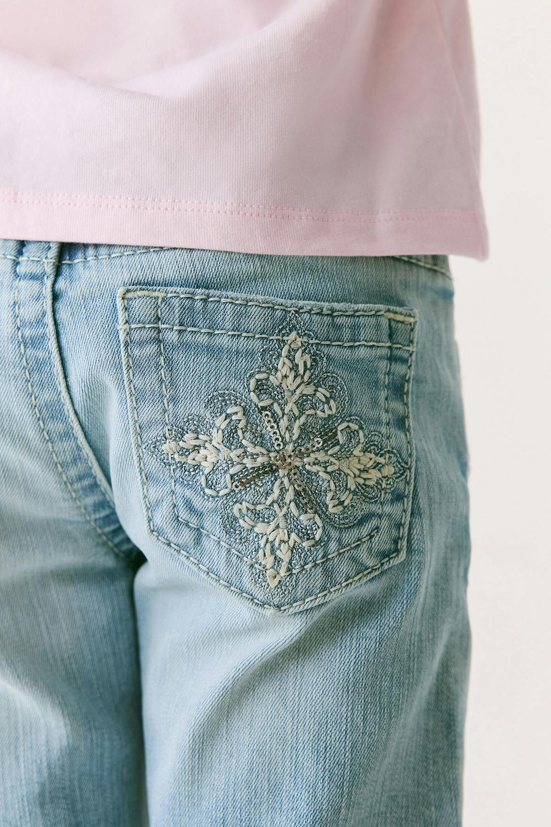 Y petite sparkle flare jeans - Super lt blue