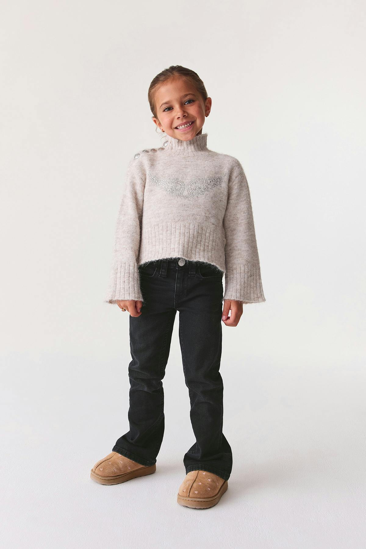 Y petite sparkle flare jeans - Offblack