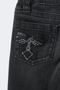 Y petite sparkle flare jeans - Offblack