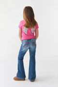 Y petite dixie flare jeans - Mid blue
