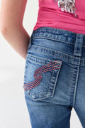 Y petite dixie flare jeans - Mid blue