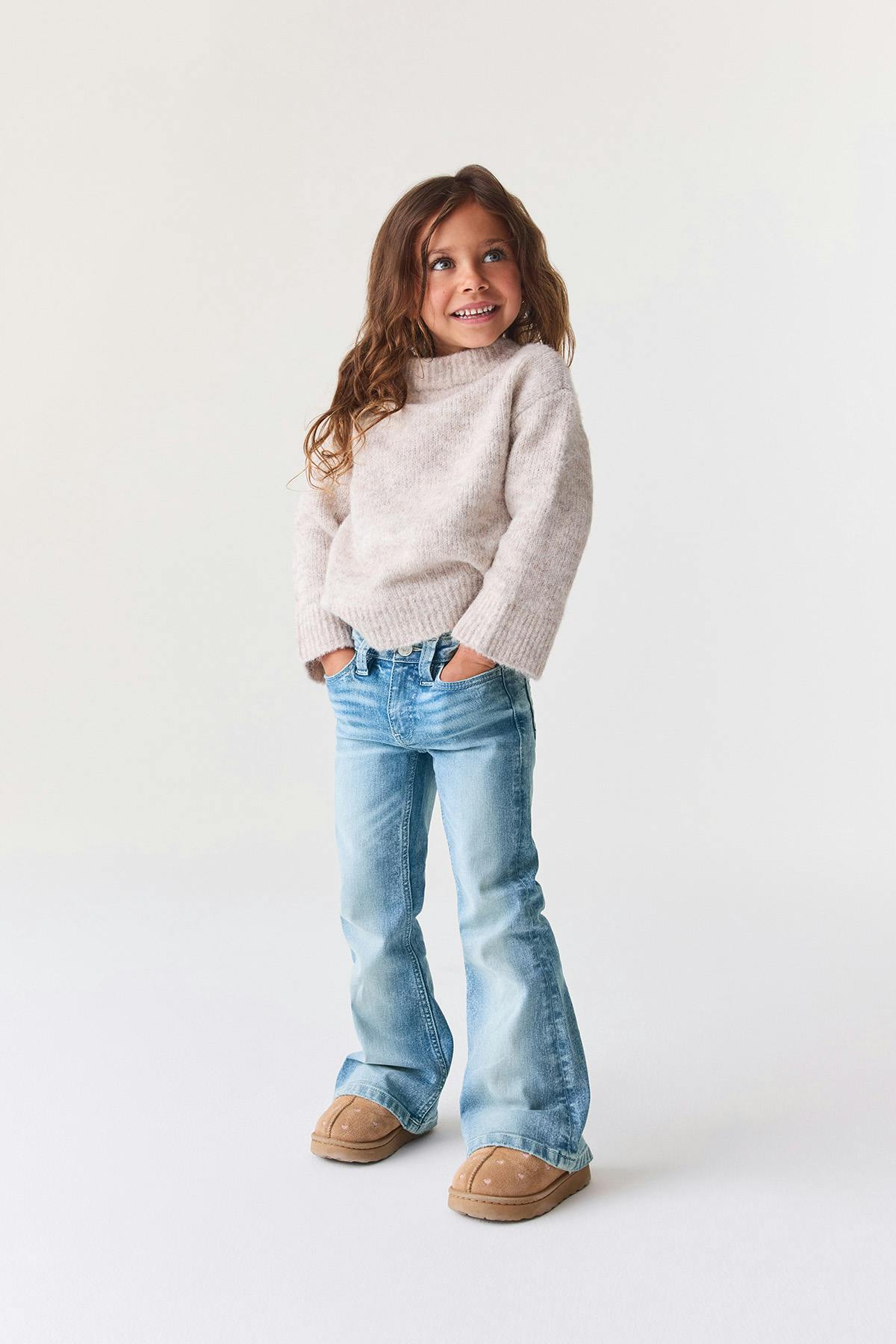Y petite too clean flare jeans - Mid blue