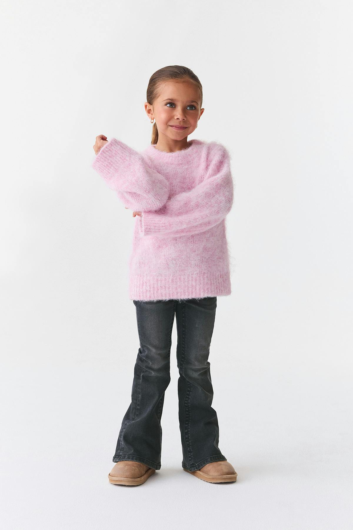 Y petite angel wings jeans - Gris