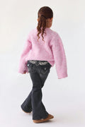 Y petite angel wings jeans - Gris