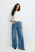 Holy molly loose jeans - Mid blue