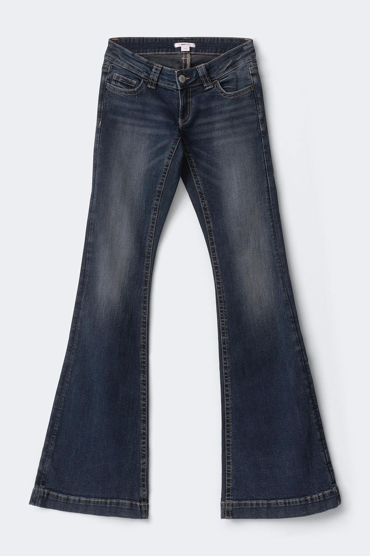 14+ low rise flap jeans petite - Bleu foncé