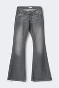 14+ low rise flap jeans tall - Gris