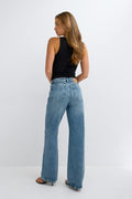 Rebel rhinestone jeans - Bleu
