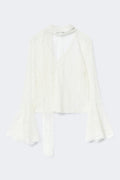 Lace long sleeve top - Creme