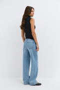 Twisted wide jeans - Bleu clair