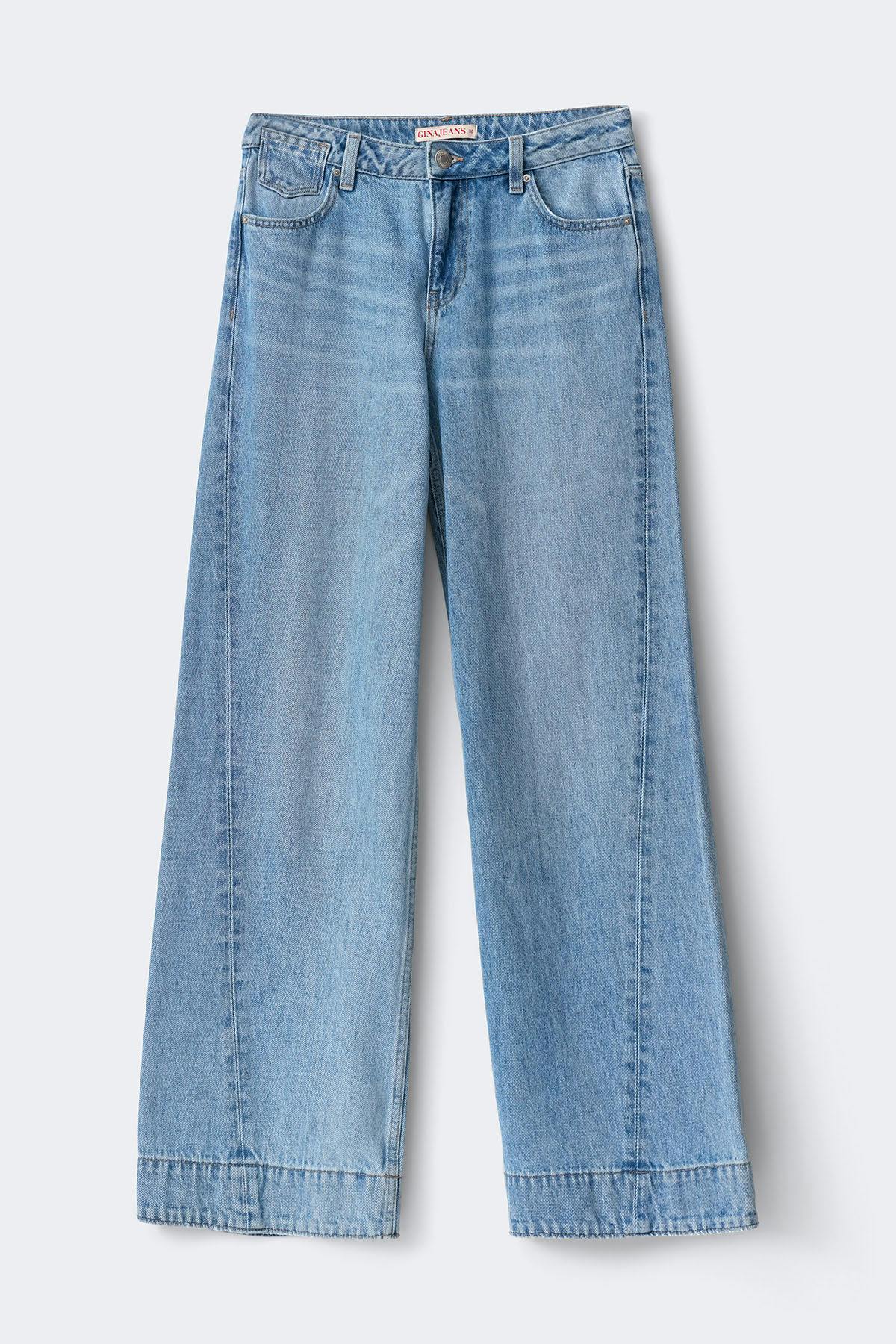 Twisted wide jeans - Bleu clair