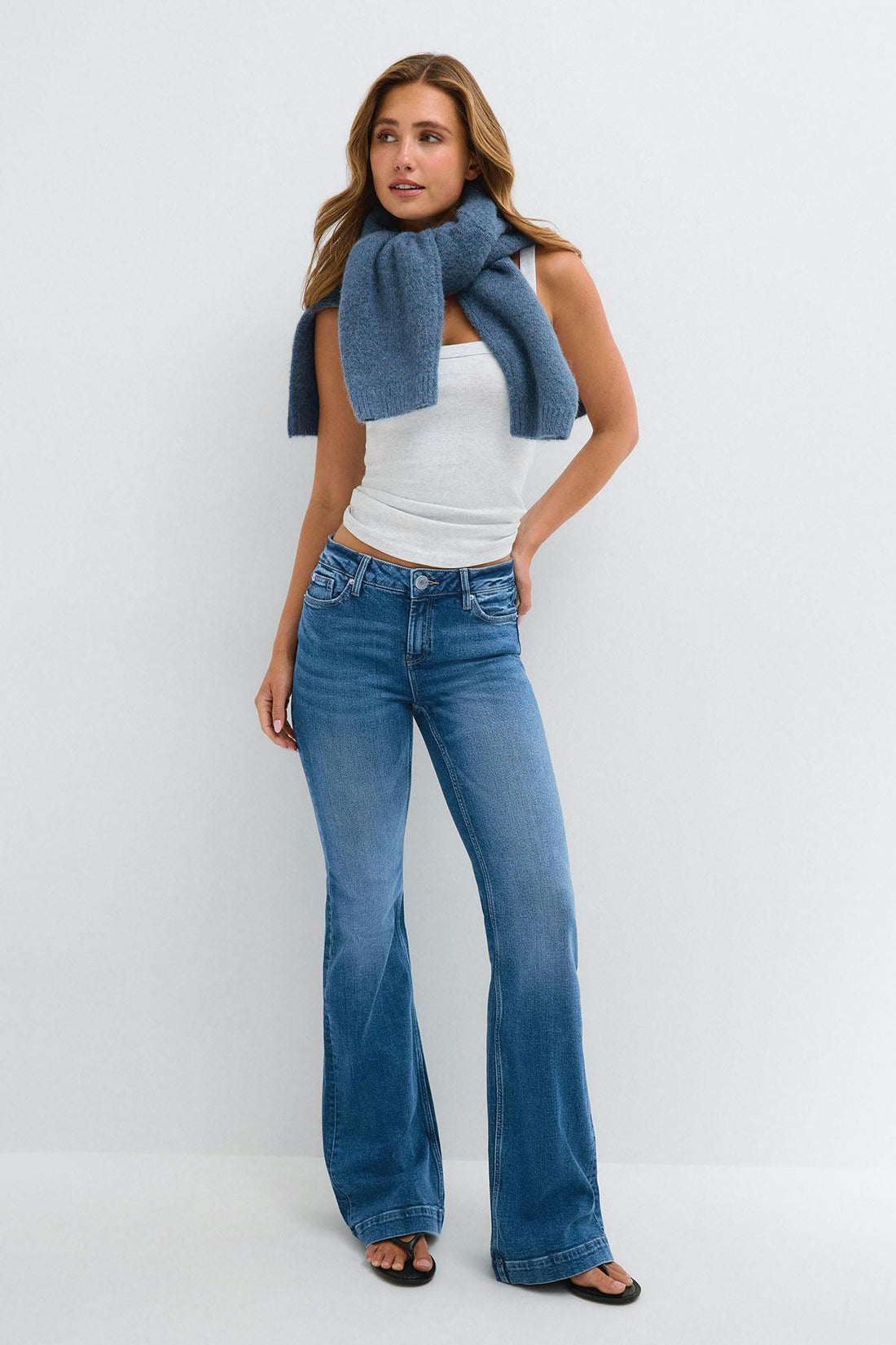 Shape up flare jeans - Mid blue
