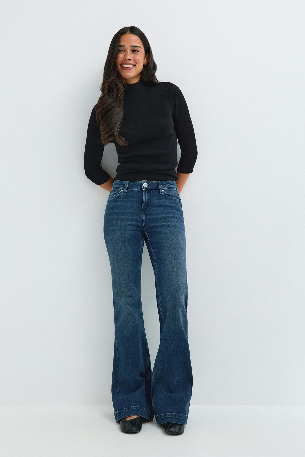 Shape up flare jeans - Blanc cassé