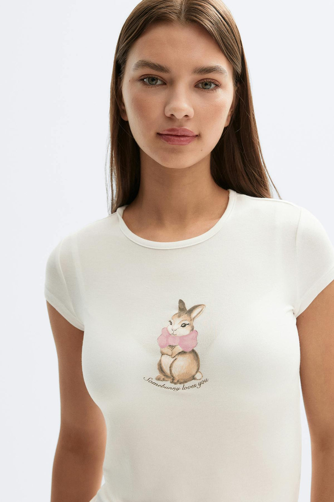 Tight loungewear top - Powder melange